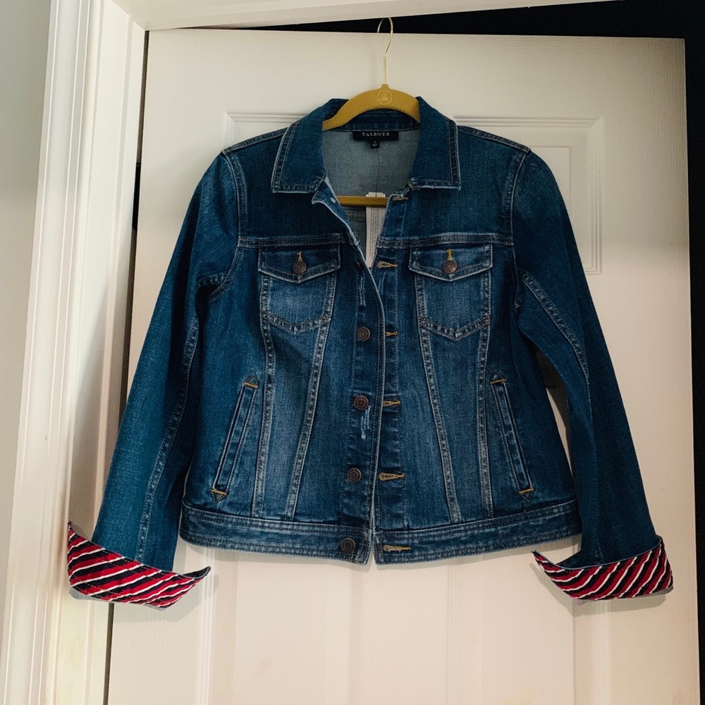 NWT Ribbon detail jean jacket sz S
